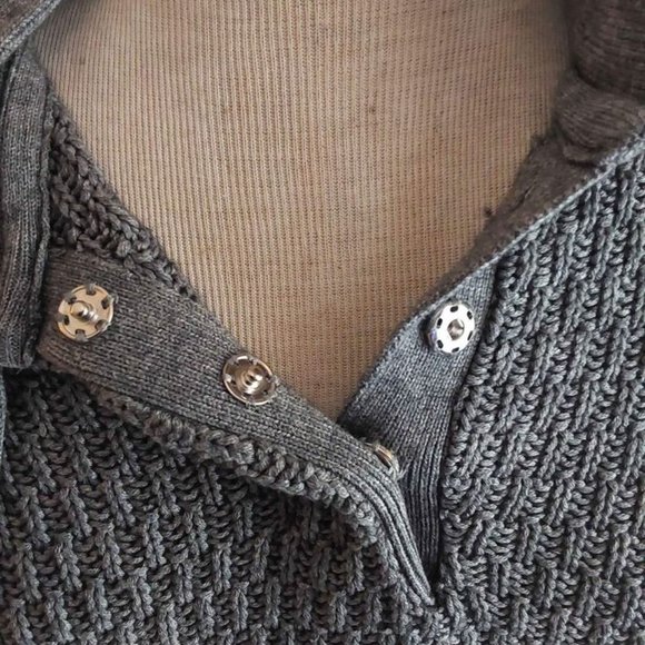 Josephine by for Joseph Knitted Poncho with tassel fringe and kangaroo p… - Picture 7 of 10